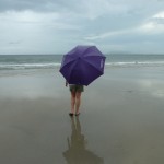 Regen am Strand in Danang.