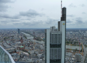 Blick auf die Dächer von Frankfurt