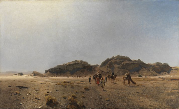Gemälde: In der Wüste Araba