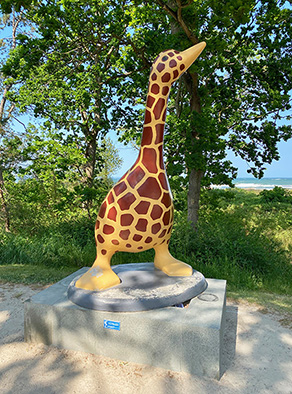 Skulptur Giraffengans